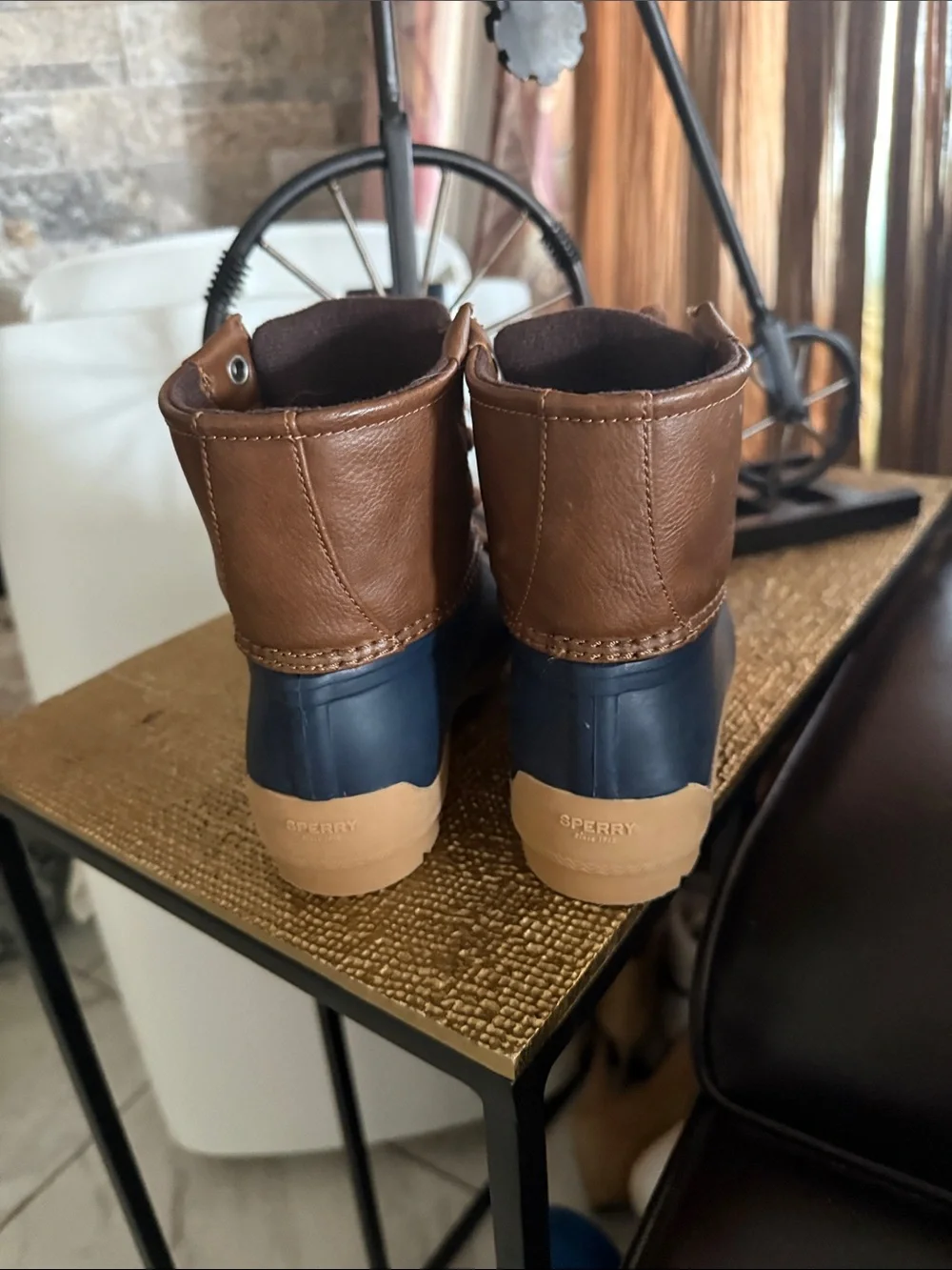 Sperry Kids Navy and Brown Waterproof Duck Boots